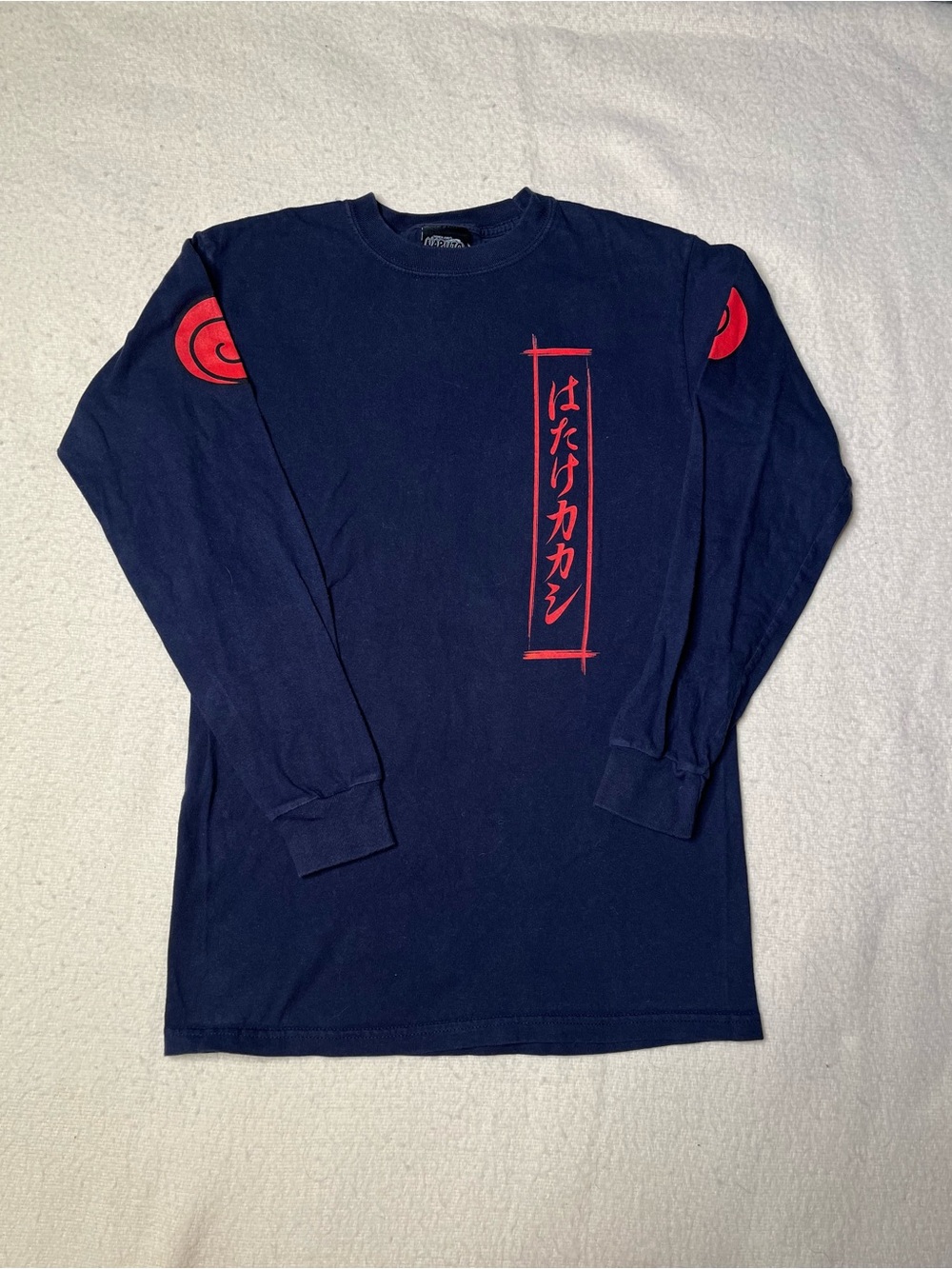 Vintage 2002 Naruto Shoen Jumps Kakshi Hatake Long Sleeve T Shirt Mens S Anime